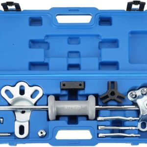ATPEAM Juego de extractor de martillo deslizante de 9 vías | Juego de cubeta de cojinete de eje adaptador de llave, juego de extractor de engranajes de eje delantero y trasero.