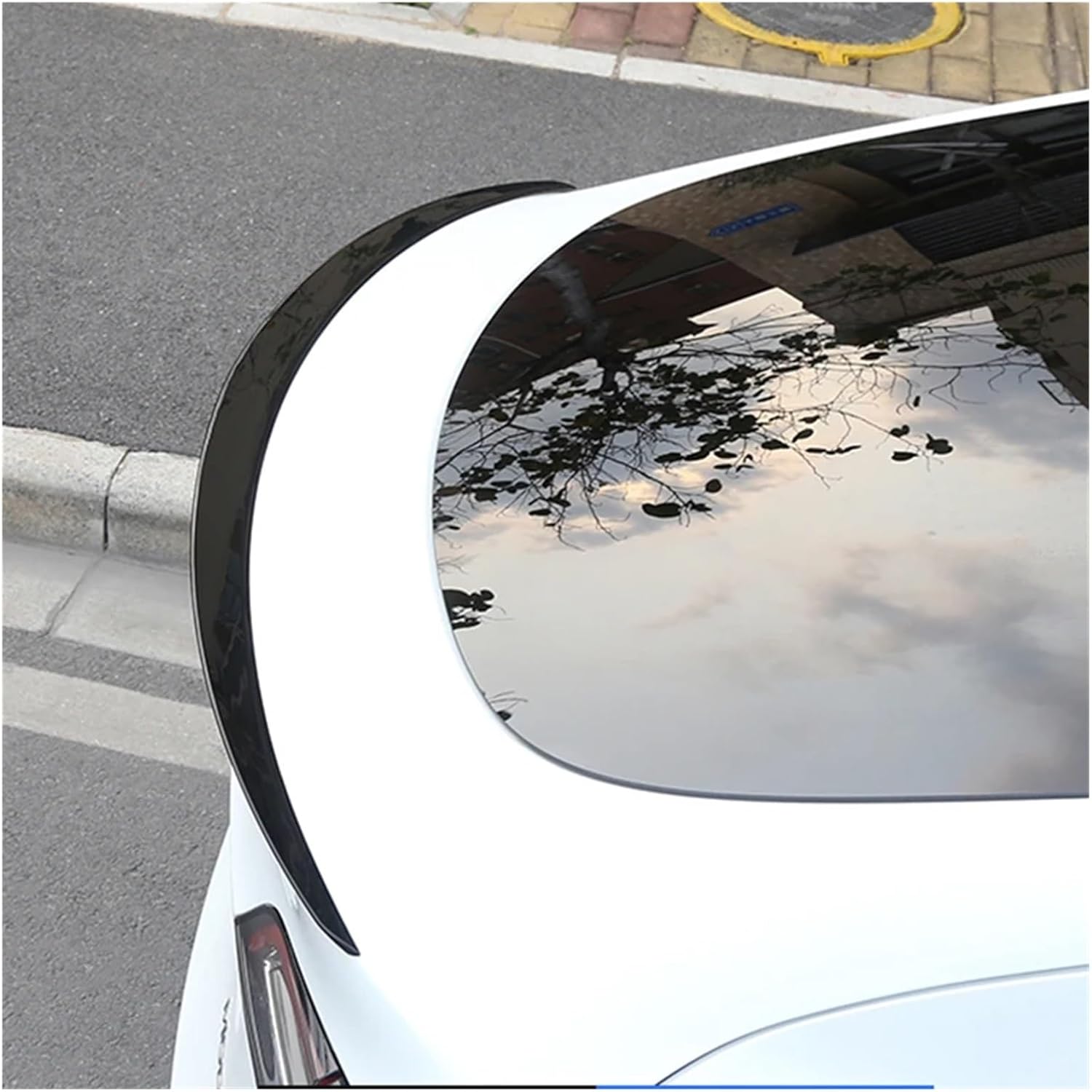 DBPAJRAH. Alerón de maletero de fibra de carbono compatible con Tesla Model 3/Y/3 Highland (2017-2024). Accesorios de alerón de coche de fibra de carbono.(Model 3 Matte). - Image 3
