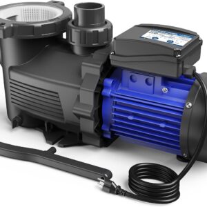 AQUASTRONG. Bomba de piscina dentro/sobre el suelo, alto flujo (con temporizador, 2HP, 8917 GPH, 115V).