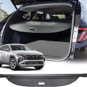 OPS AOTO. Funda de carga retráctil para Hyundai Tucson 2022-2024, privacidad y seguridad en el maletero, piel y aleación de aluminio, fácil instalación, garantía de 1 año.