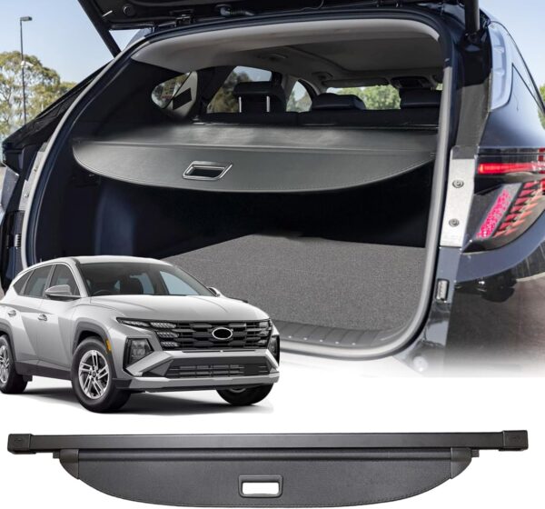 Funda de carga retráctil para Hyundai Tucson 2022-2024, privacidad y seguridad en el maletero, piel y aleación de aluminio, fácil instalación, garantía de 1 año.