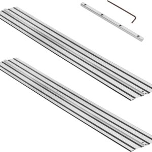 Fengind - Riel guía de sierra de riel de 110 pulgadas para sierras de riel DeWalt, riel de guía de 55 x 2 pulgadas con conector de repuesto para DeWalt DWS5022, perfecto para carpintería y cortes más