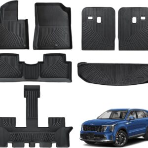 SaSupfe - Alfombrillas para KIA Sorento 2021-2024 para modelos de combustible TPE para todo tipo de clima con respaldo.