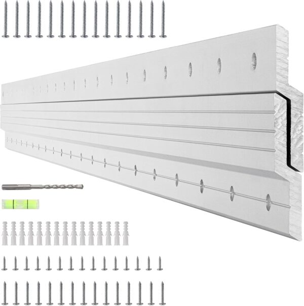 percha de ropa francesa de 41 pulgadas, soporte de aluminio en forma de Z, soporte de pared de 250 libras, gancho de carga en forma de Z.