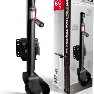 Aukayne - Jack para remolque de barco con rueda giratoria, 2000 libras, 12 pulgadas, elevación resistente (negro).