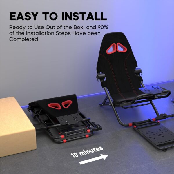 DIWANGUS. Racing Simulator Cockpit con soporte plegable para rueda de carreras y asiento, compatible con Logitech G29/920/923/27/25, Thrustmaster T248/X/T300RS/T150/458/TX para Xbox PS4 PS5. - Image 2