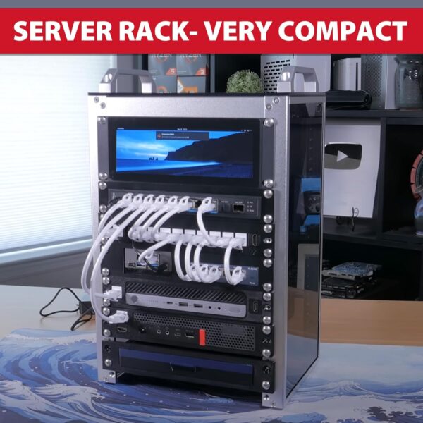GeeekPi. Rack de servidor 8U para redes, servidores, equipos de audio y video, DeskPi RackMate T1, montaje en rack, negro. - Image 3
