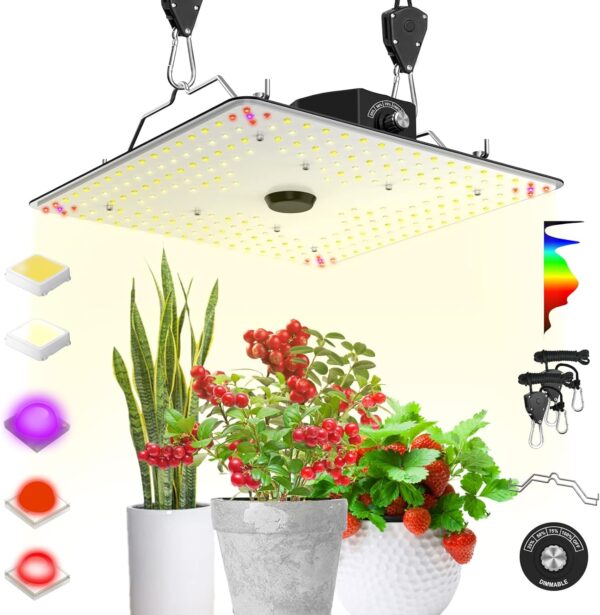 Luz LED de crecimiento con diodos LM301H de espectro completo 0.13 oz/vatios luces de cultivo para plantas de interior lámparas de cultivo para tienda de cultivo de 2x2 3x3 4x4.