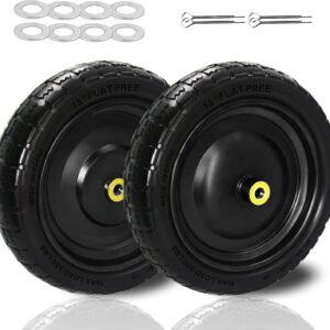 Fenluqi. Cart de reemplazo, rodamientos de 5/8 pulgadas, cubeta de compensación de 2.1 pulgadas, ruedas Gorilla Cart 4.00-6, sin inflado, se adapta a camiones de mano, carros de jardín.