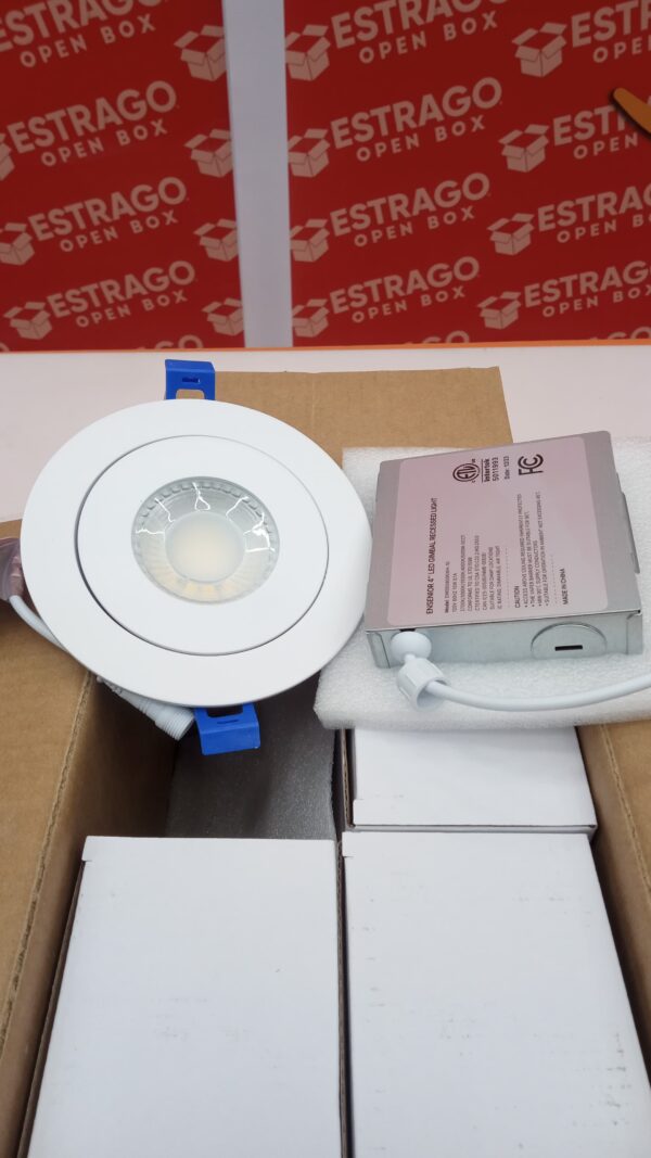Gimbal - Iluminación empotrada de 4 pulgadas, paquete de 6 unidades, luz de techo ajustable, luces de globo ocular con caja de conexiones, 5 colores seleccionables, herméticos, 9 W 750. - Image 3