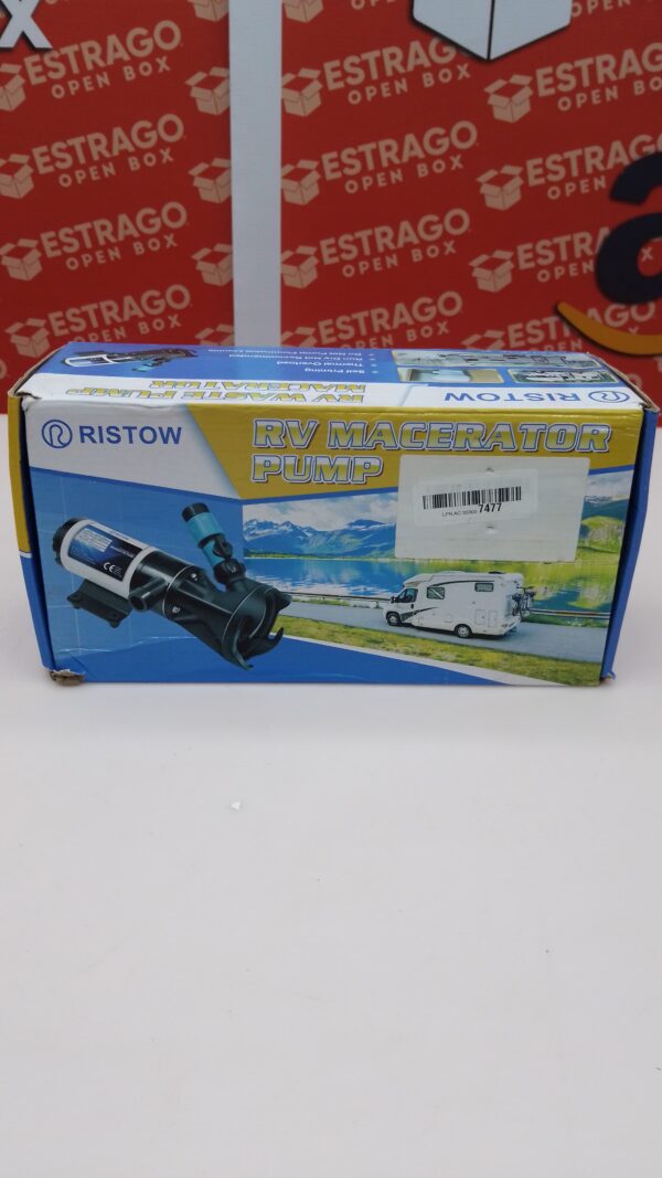 Bomba maceradora de 12 V CC 45 LPM, caravana eléctrica de residuos de inodoro marino con puerto de descarga de manguera de jardín, bomba de aguas residuales de liberación rápida con enjuague de agua. - Image 3
