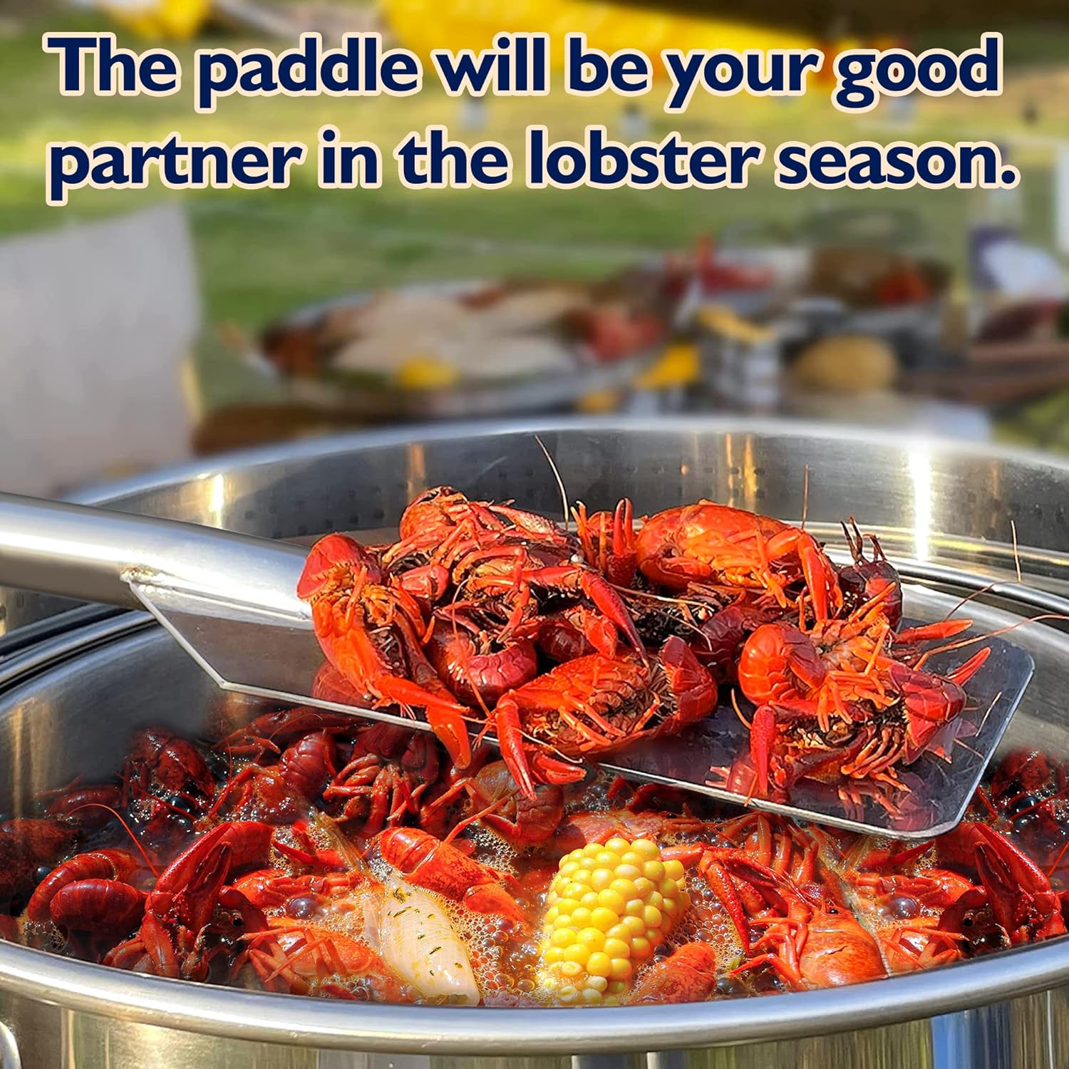 ARC, WS121. - Paleta de mezcla de acero inoxidable de 48 pulgadas con mango extraíble, pala agitadora larga, uso para cocinar por lotes grandes, hervir cangrejos y cerveza. - Image 2