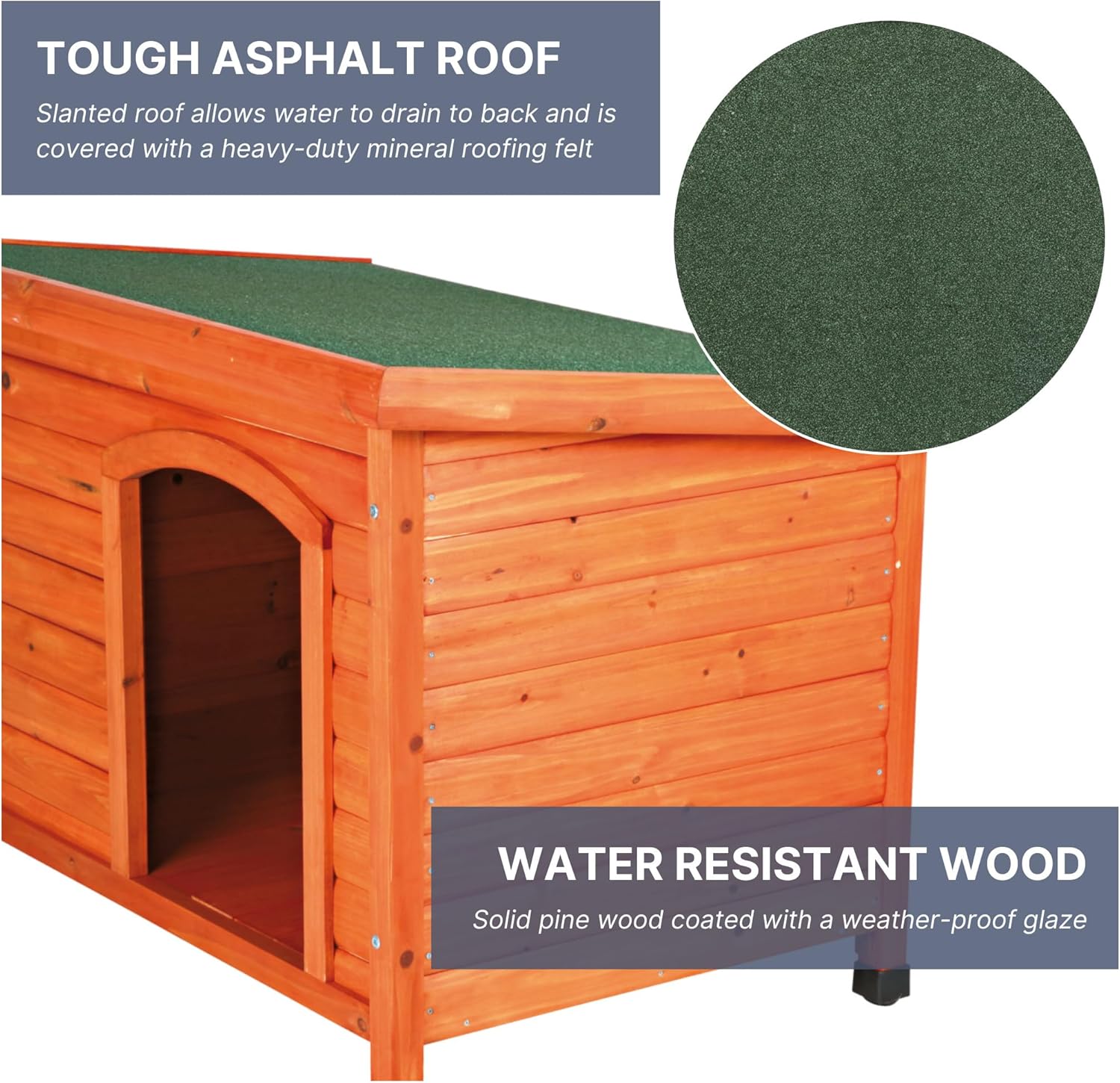 TRIXIE. Pet Products Dog Club House, grande, pino esmaltado, 40.75 x 26.75 x 28.25 pulgadas. - Image 3