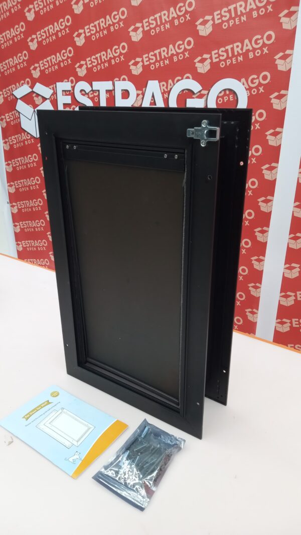 Puerta de aluminio para perro para puerta exterior, puerta grande para perros, puerta resistente para mascotas, doble solapa magnética, aislamiento térmico, eficiencia energética, panel de bloqueo. - Image 3
