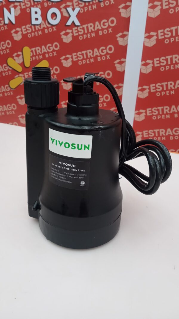 Superior Pump 91250 1800GPH - Bomba utilitaria termoplástica sumergible con cable de 10 pies, 1/4 HP. - Image 3