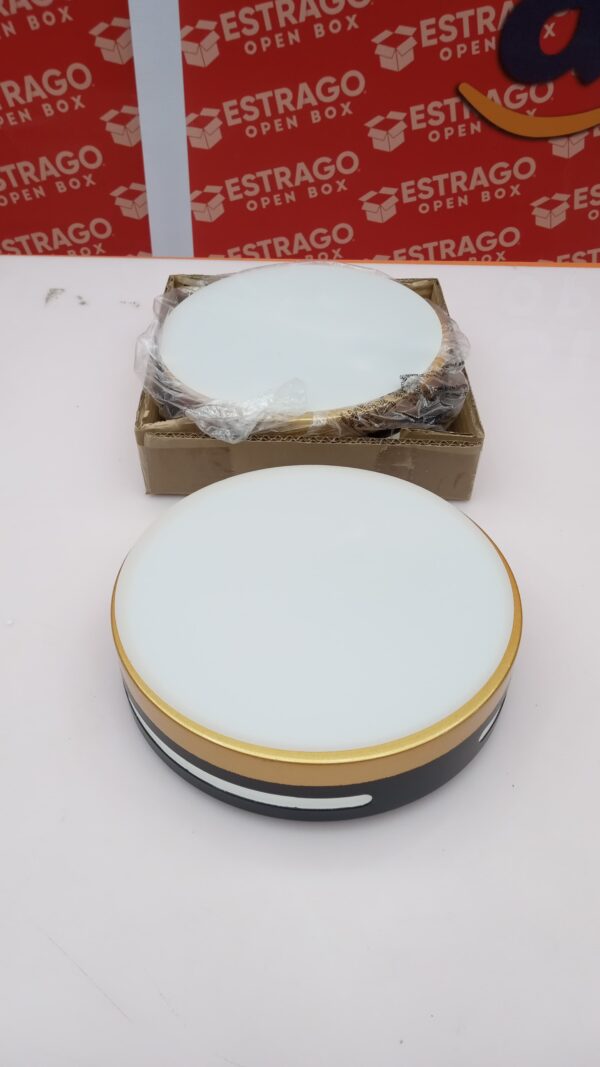 Lámpara de techo LED de montaje empotrado negro y dorado, lámpara de cocina de 24 W, 2 unidades, 12 pulgadas, cerca de techo, 5CCT para dormitorio, baño, sala de estar. - Image 2