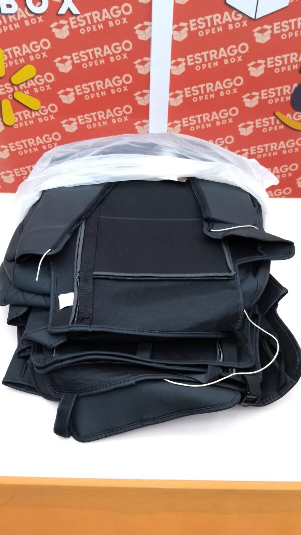 PTYYDS Juego completo de fundas de asiento de coche de piel sintética para Toyota Tundra Crewmax 2022-2024 Toyota Tundra 2022 2023 2024 (se adapta a CrewMax &Double Cab, negro). - Image 2