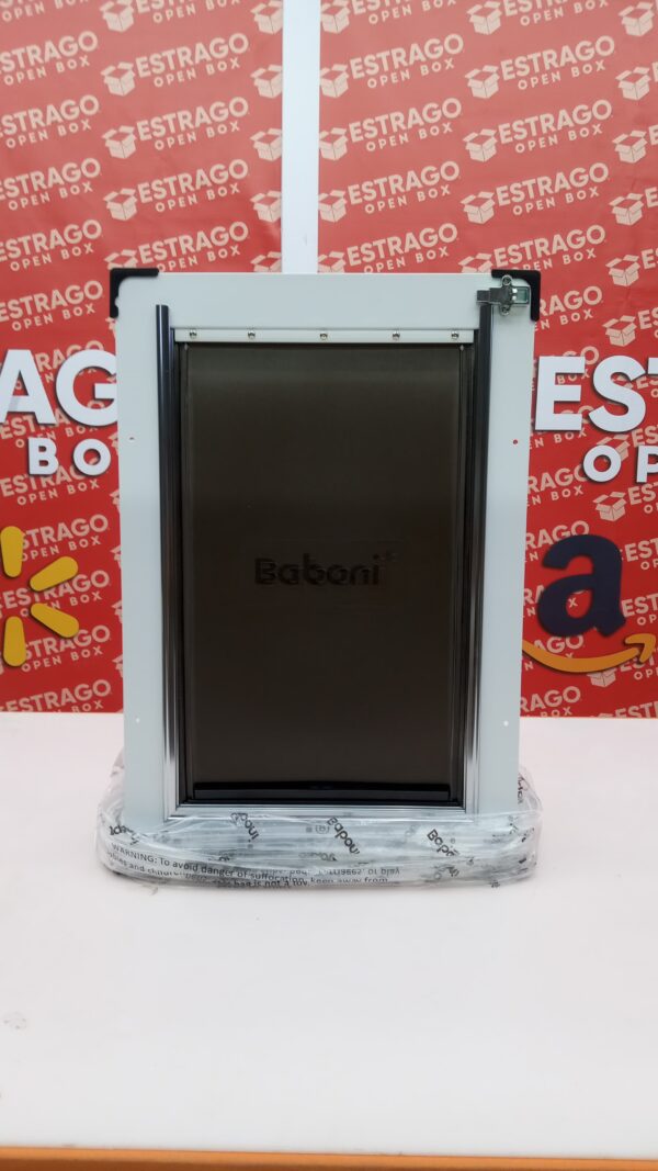 Baboni - Puerta para mascotas para pared, con 3 solapas, marco de acero y túnel expansible, cerradura de aluminio, con doble solapa, resistente y duradera, para perros y gatos de hasta 40 libras. - Image 2