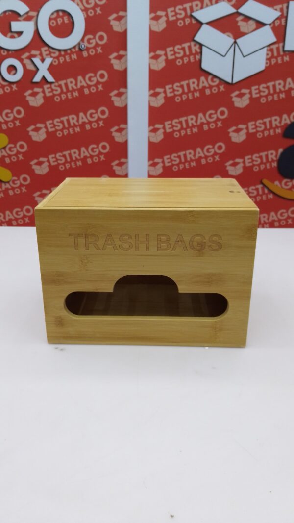 Dispensador de bolsas de basura con asas, soporte para bolsas de basura, compatible con rollos de bolsas de basura estándar, organizador de bolsas de basura para cocina, montado en la pared. - Image 2