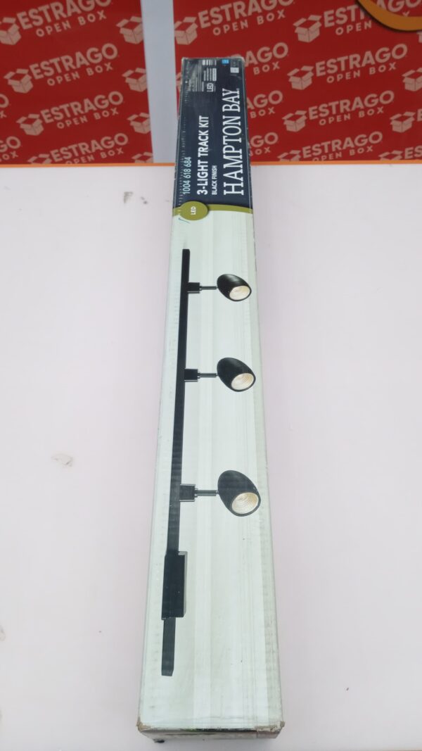 804639 - Kit de iluminación lineal LED integrado de 3 luces negras con cabezales traseros redondos, blanco, de 4 pies. - Image 2
