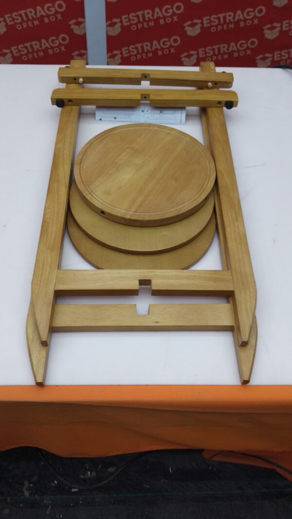 Dispensador de agua de madera maciza natural (32 pulgadas de alto-11.2 pulgadas de ancho), dispensador de bebidas con 3 estantes redondos incluidos para botellas de agua de 1-5 galones, jarra de agua. - Image 2