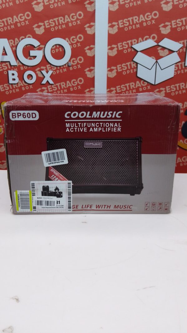 Coolmusic BP60D - Amplificador de guitarra acústica de 120 W, altavoz Bluetooth portátil con efecto de retardo de coro de reverberación, 7 entradas. - Image 5