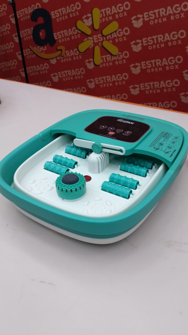 Spa de pies plegable con calor, burbujas, luz roja y control de temperatura, masajeador de baño de pies con 8 rodillos de masaje Shiatsu, spa de pies de pedicura para relajación - FS01A. - Image 3