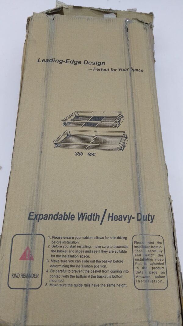 Paquete de 2 cajones extensibles para gabinetes de cocina, estantes extraíbles para gabinetes de alta resistencia, 16.3 ~ 26.3 pulgadas de ancho x 17 pulgadas de profundidad, organizador de gabinete. - Image 3