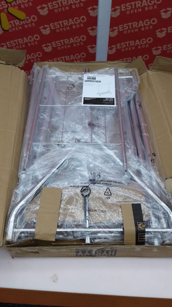 Perchero de ropa resistente de carga de 450 libras, estante de ropa de metal, estante para colgar ropa con ruedas y estantes resistentes, estante portátil para clóset. - Image 2