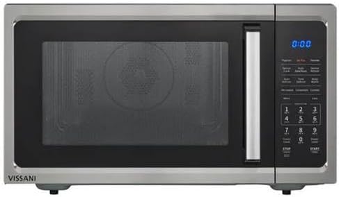 VISSANI. Microondas de convección para mostrador de 1.5 pies cúbicos resistente a las huellas dactilares con freidora de aire y cocción con sensor mod.