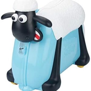 SAIPOTOYS.- Maleta de viaje para niños con ruedas, funda rígida para niños pequeños, color azul, solo equipaje, maleta de viaje, bolsa de viaje aprobada por el exterior, Blue, Luggage Only.