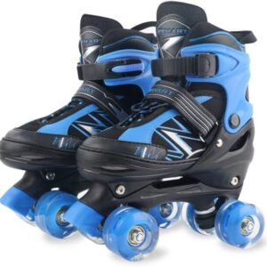 Patines de ruedas para niños, patines para niñas con todas las ruedas iluminadas, patines ajustables para principiantes, interiores y exteriores.