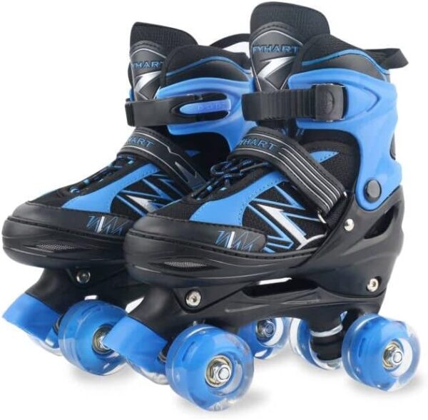 Patines de ruedas para niños, patines para niñas con todas las ruedas iluminadas, patines ajustables para principiantes, interiores y exteriores.