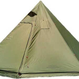 Genérico Tienda de campaña Tipi con Tapa para 4-6 Personas, con Estufa, para Acampar, Hacer mochilerismo y Army Green.