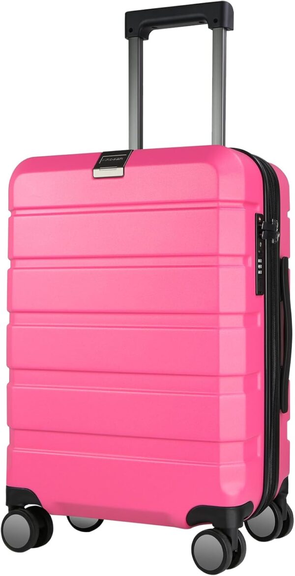 Hardside - Equipaje extensible con ruedas giratorias y bloqueo TSA incorporado, veliz duradera con ruedas, equipaje de mano de 20 pulgadas, Magenta, 20 pulgadas.