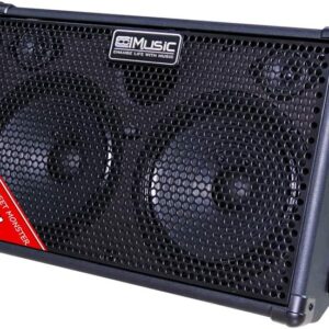 Coolmusic. BP60D - Amplificador de guitarra acústica de 120 W, altavoz Bluetooth portátil con efecto de retardo de coro de reverberación, 7 entradas.