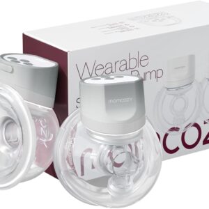 Momcozy S12 Pro - Extractor de leche portátil, 2 unidades, color gris claro.