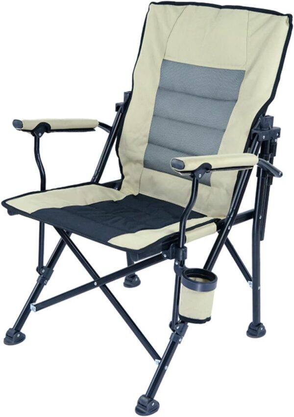 Silla de Camping portátil, para Exteriores, Silla de Playa Ultraligera para Ocio, Respaldo Giratorio, con portavasos Desmontable, Adecuada para Pesca, Todoterreno, conducción autónoma y Dibujo.