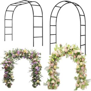 LAMCAN. Arco de Globo para Boda 2.4M Soporte de Fondo para Fiesta,Arco De Boda Decoracion,Fiesta Ceremonia Decoración de Plantas Trepadoras,Enrejado para Plantas Interio Resteriores,Arco de Globos Con Base.