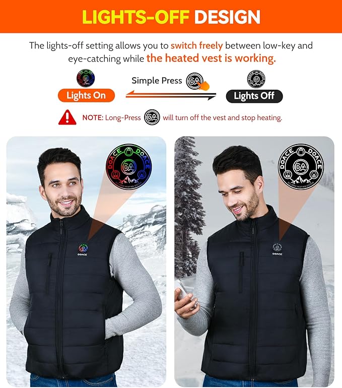 Chaleco térmico mejorado para hombres y mujeres, chaleco de calefacción eléctrico inteligente recargable, chamarra térmica calentada. - Image 3