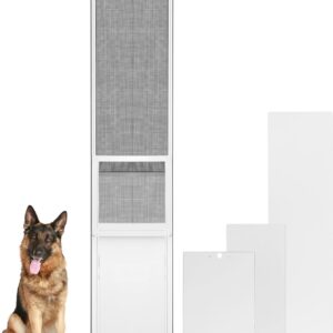 FANTREK - Puerta de perro extra grande para puerta corredera – Puerta de perro grande para puerta corredera de cristal – Puerta de mascota para puerta deslizante de patio.