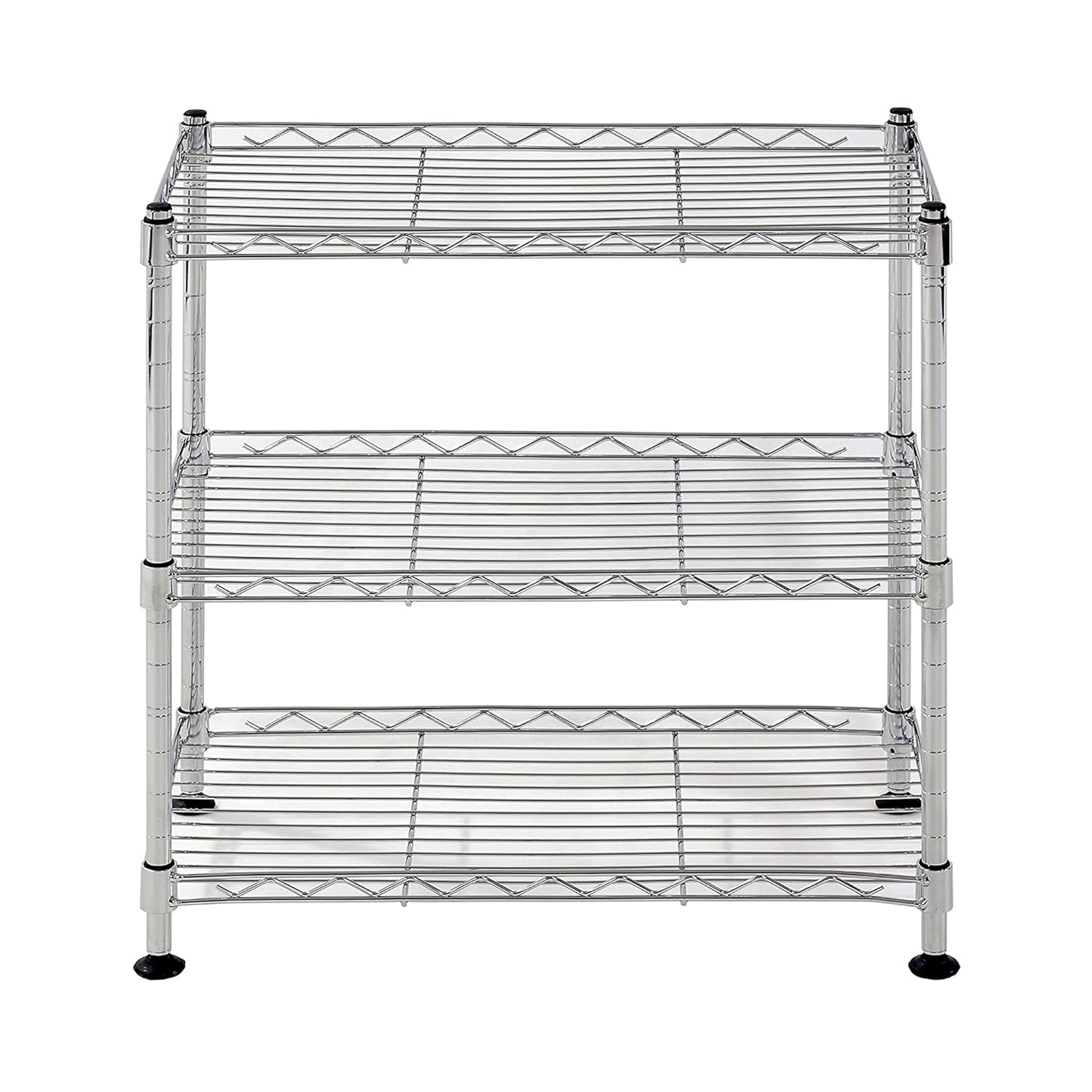 MUSCLE RACK. WS181018-C Estantería de alambre ajustable de acero, 3 estantes, cromo, 18 pulgadas de altura, 18 pulgadas de ancho, 264 libras de capacidad de carga. - Image 2