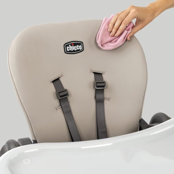 Chicco. Silla Alta Periquera para Bebé Polly Easy Negra. Compacta y fácil de limpiar con asiento y reposapiés ajustables. - Image 3
