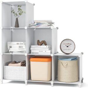 GIMTRR. Organizador de armario, estante de almacenamiento de 6 cubos, Meuble de Rangement, estantes portátiles de almacenamiento de armario, organizadores de armario y almacenamiento.