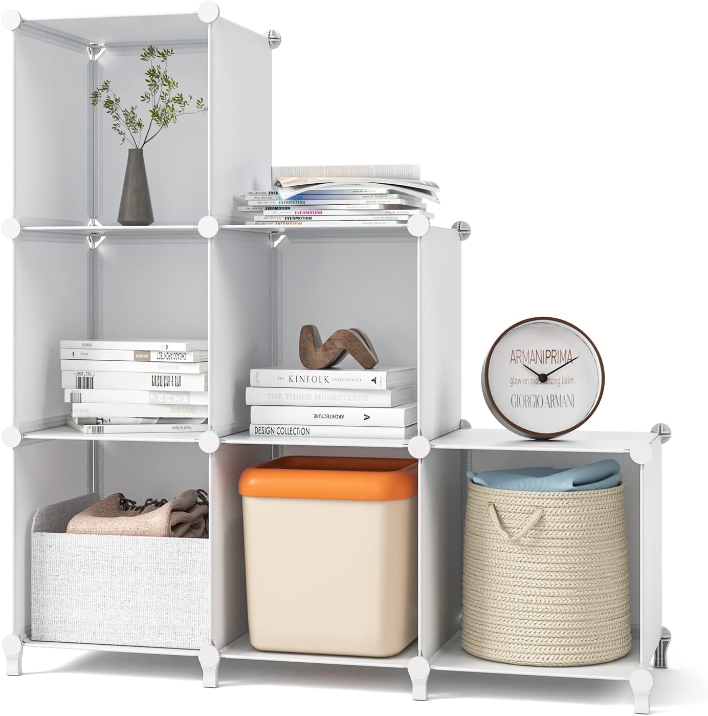 GIMTRR. Organizador de armario, estante de almacenamiento de 6 cubos, Meuble de Rangement, estantes portátiles de almacenamiento de armario, organizadores de armario y almacenamiento.