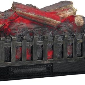 Duraflame. Calentador eléctrico con Troncos y un Realista lecho de brasas, Bronce Antiguo