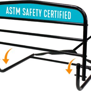 Barandilla de cama de seguridad para el hogar Stander de 30" - Prevención de caídas + Se gira hacia abajo para no estorbar + Incluye correa de seguridad + Garantía de por vida.