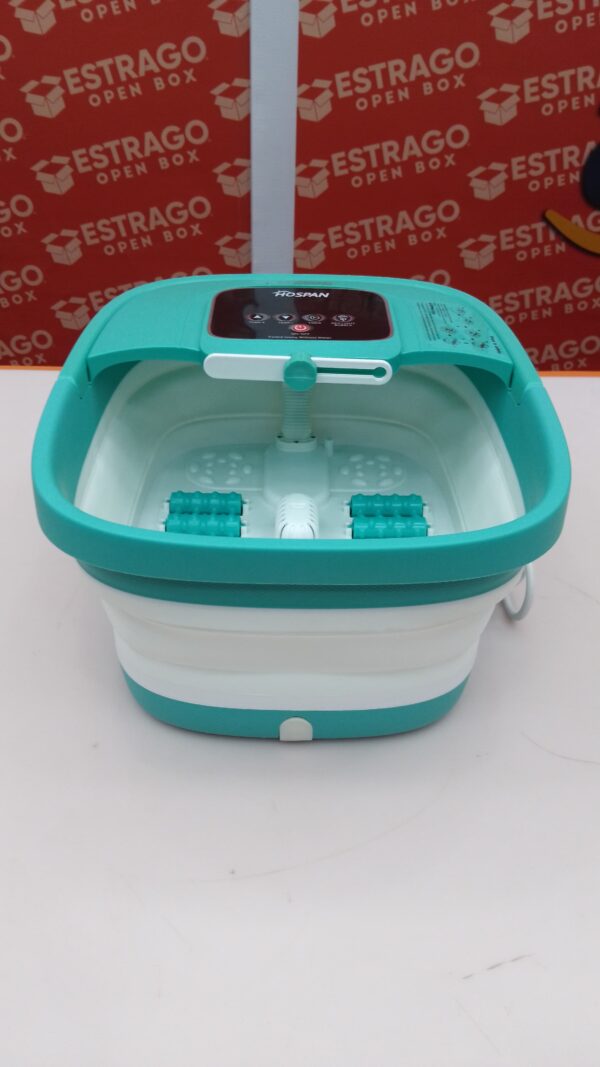 Spa de pies plegable con calor, burbujas, luz roja y control de temperatura, masajeador de baño de pies con 8 rodillos de masaje Shiatsu, spa de pies de pedicura para relajación - FS01A. - Image 2