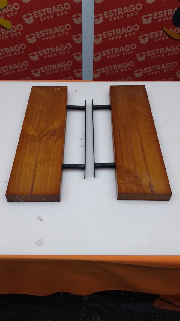 HOOBRO Estantes flotantes, Juego de 2 estantes Colgantes de 15.7 Pulgadas con Soportes Invisibles, para baño, recámara, Inodoro, Cocina, Oficina, decoración de Sala de Estar, café rústico BF40BJ01. - Image 3