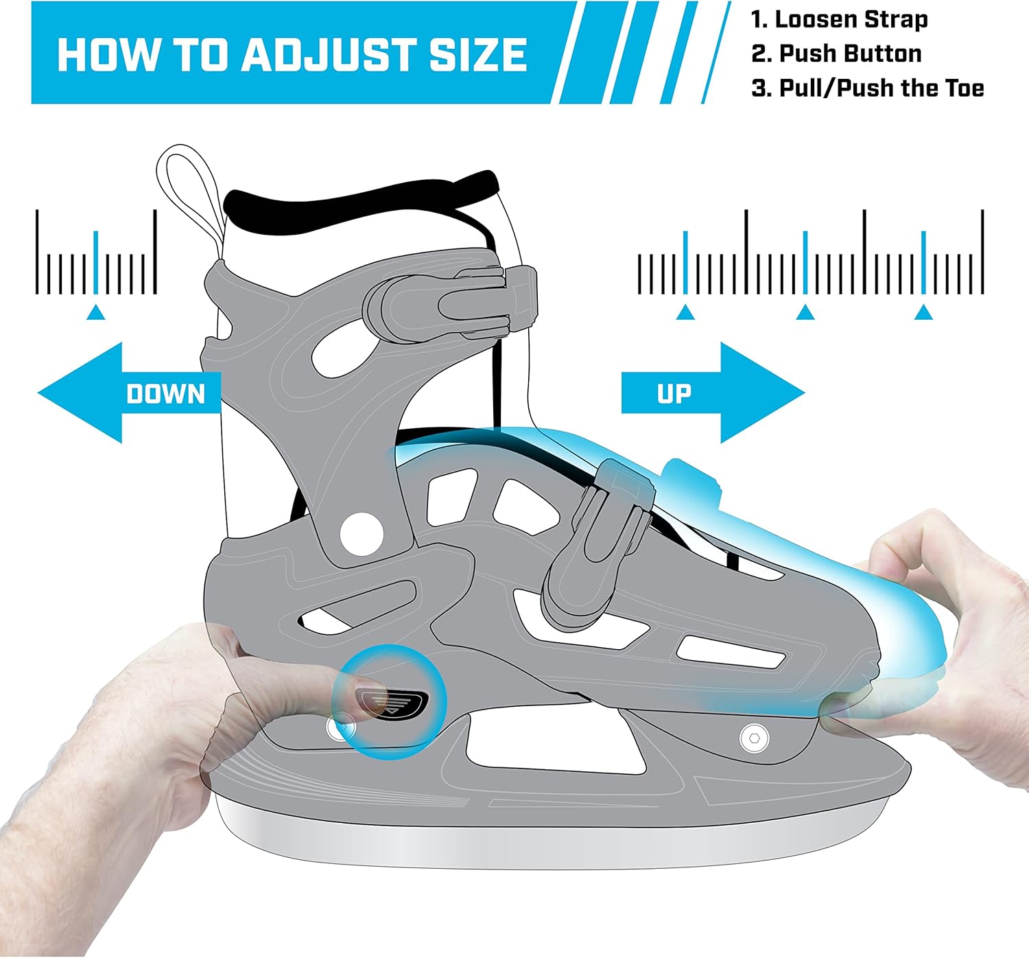 Patines de hielo ajustables Nitro 8.8 para niños. - Image 2